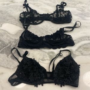 Assorted black bras size Medium